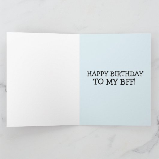 BEST FRIEND BFF BIRTHDAY RETRO GREETING CARD カード (内部)