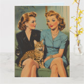 BEST FRIEND BFF BIRTHDAY RETRO GREETING CARD カード (黄色い花)