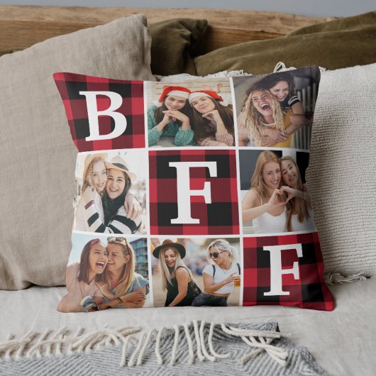 Best Friend BFF Photo Collage Friendship Gift クッション