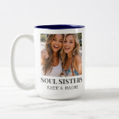 Best Friend BFF Soul Sisters Mug ツートーンマグカップ (左)