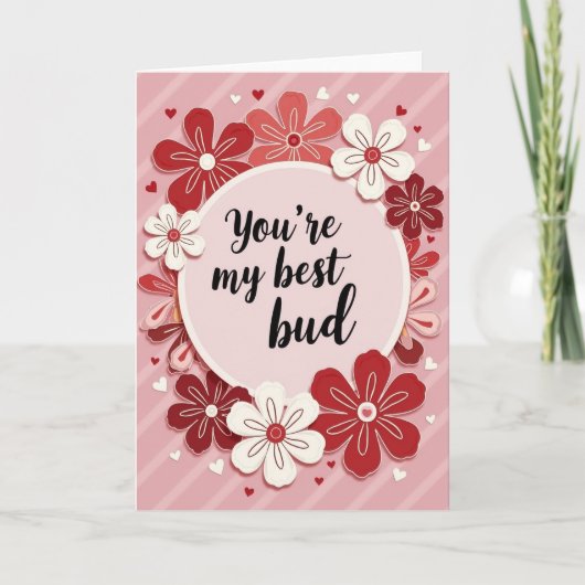Best Friend Bud Floral Card カード (正面)