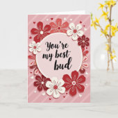 Best Friend Bud Floral Card カード (黄色い花)