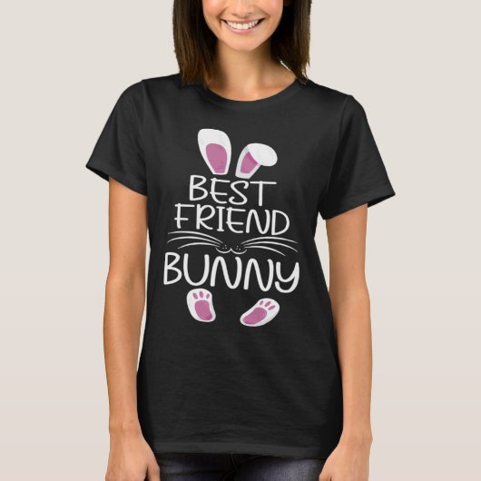 Best Friend Bunny Cute Matching Family Easter Day Tシャツ (正面)
