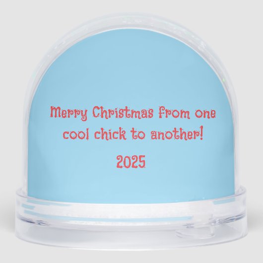 Best Friend Chicken Christmas Snow Globe (裏面)