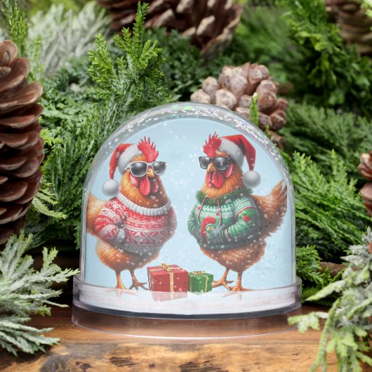 Best Friend Chicken Christmas Snow Globe (冬)