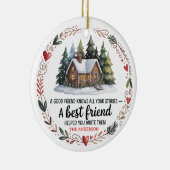 Best Friend Christmas | Personalized Holiday セラミックオーナメント (右)