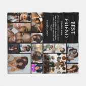 Best Friend Definition Photo Collage フリースブランケット (正面(横))
