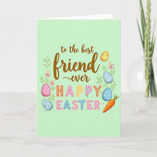 Best Friend Easter Greeting Card カード (正面)
