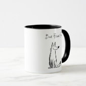 Best Friend Ever Dog Mug – Cute Sketch Illustratio マグカップ (正面右)