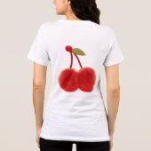 Best Friend Gift – Cute Cherry Duo with Happy Face トライブレンドTシャツ (裏面)