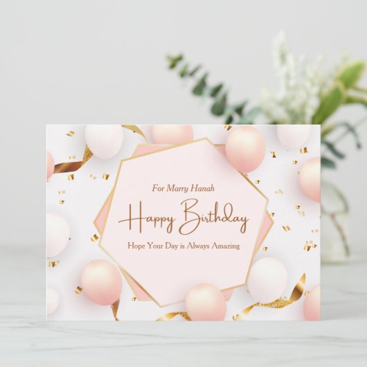 Best Friend Happy Birthday Greeting カード (スタンド正面)