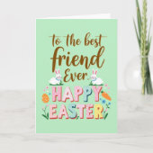 Best Friend Happy Easter Card カード (正面)