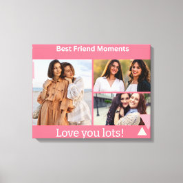 Best Friend Moments Photo Collage – Personalized  キャンバスプリント