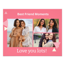 Best Friend Moments Photo Collage – Personalized  フォトプリント