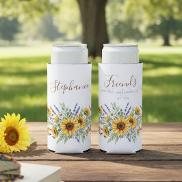 Best Friend Mug Sunflower Border スリム缶クーラー