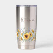 Best Friend Mug Sunflower Border 保温保冷タンブラー (背面)
