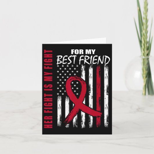 Best Friend Multiple Myeloma Awareness American Fl カード (正面)
