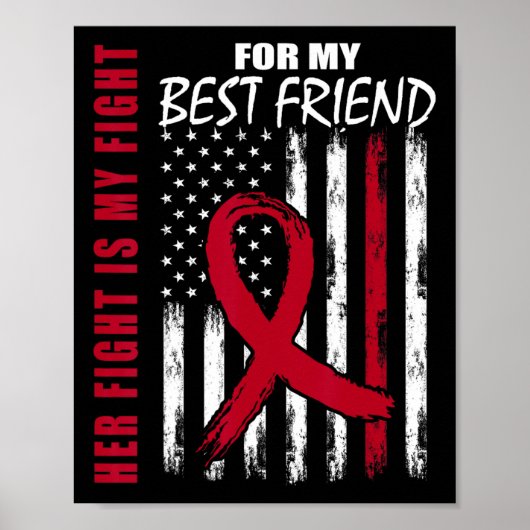 Best Friend Multiple Myeloma Awareness American Fl ポスター (正面)