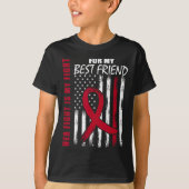 Best Friend Multiple Myeloma Awareness American Fl Tシャツ (正面)