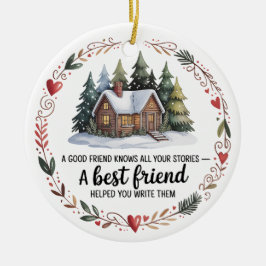 Best Friend Photo Christmas Tree Ornament セラミックオーナメント