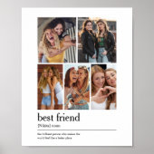 Best Friend Photo Collage Keepsake  ポスター (正面)