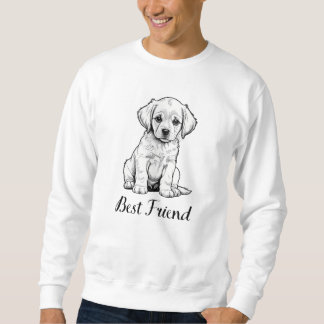 Best Friend Puppy Sketch - Adorable Dog Art スウェットシャツ