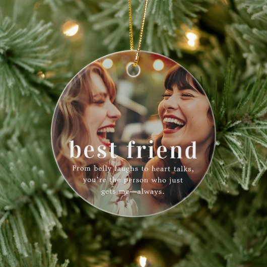 Best Friend | Sentimental Photo Keepsake Christmas セラミックオーナメント (ツリー)