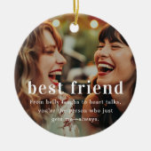 Best Friend | Sentimental Photo Keepsake Christmas セラミックオーナメント (正面)