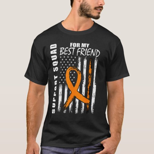 Best Friend Support Leukemia Awareness Flag Suppor Tシャツ (正面)