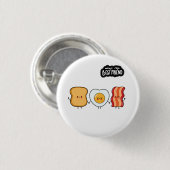 Best Friend Trio- Bacon Eggs & Toast 缶バッジ (正面&裏面)