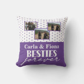 Best friends 3 photos on Throw Pillow クッション (正面)