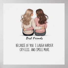 Best Friends Back View Hair & Outfit Poster ポスター