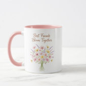 Best Friends Bloom Together Floral Birthday Gift マグカップ (左)