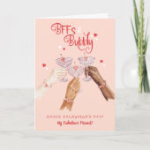 Best Friends Cocktail Cheer Happy Galentine's Day シーズンカード (正面)