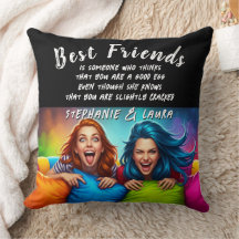 Best Friends Colorful Hair With Funny Quote