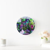 Best Friends - Dragon and Dinosaur Walking ラウンド壁時計 (ホーム)