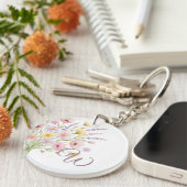 Best Friends Floral Bouquet Photo キーホルダー (正面右)