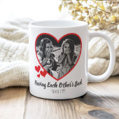Best Friends For Life Two Photo Heart コーヒーマグカップ