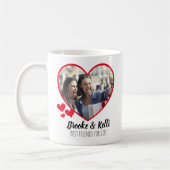 Best Friends For Life Two Photo Heart コーヒーマグカップ (左)