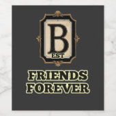 BEST FRIENDS FOREVER ワインラベル (シングルラベル)