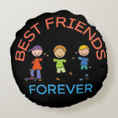 BEST+FRIENDS+FOREVER, 友情, 友達の日 ラウンドクッション (裏面)