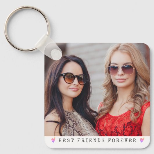 Best Friends Forever 2 Photo Personalized キーホルダー (正面)