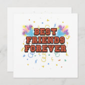 best friends forever,best friend day, funny, party 招待状 (正面/裏面)