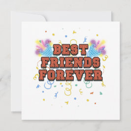 best friends forever,best friend day, funny, party 招待状