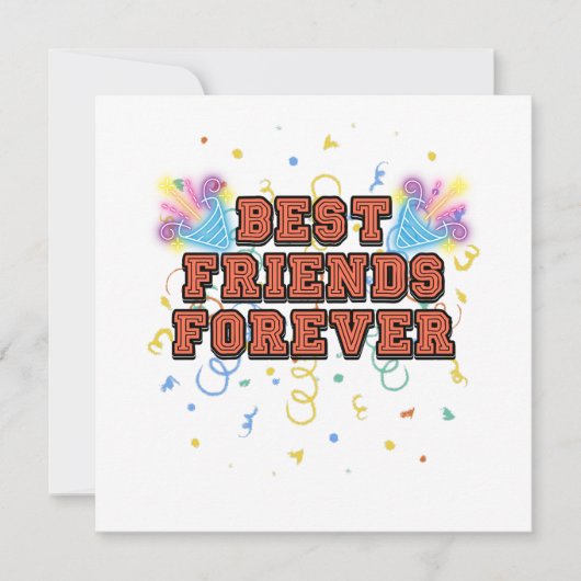 best friends forever,best friend day, funny, party 招待状 (正面)