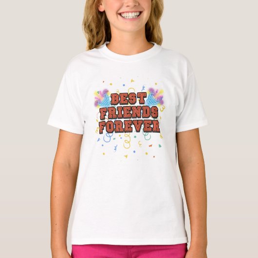 best friends forever,best friend day, funny, party tシャツ (正面)