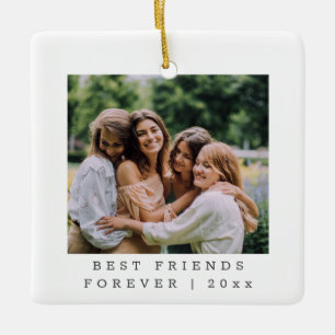 Best Friends Forever Custom Photo Personalized    セラミックオーナメント