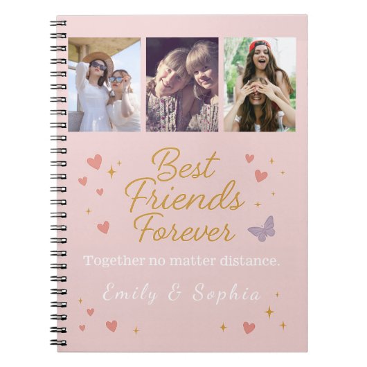 Best Friends Forever –Custom Spiral Photo Notebook ノートブック (正面)