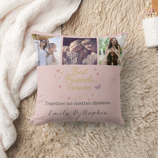 Best Friends Forever – Custom Throw Pillow クッション (ブランケット)