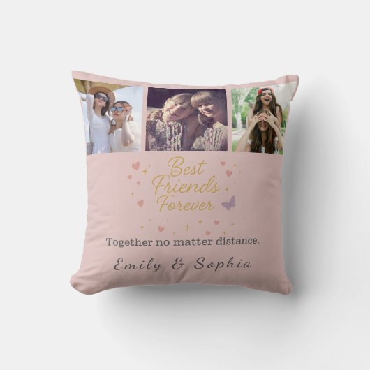 Best Friends Forever – Custom Throw Pillow クッション (正面)